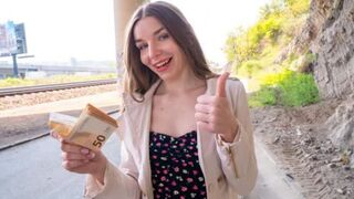 I met a shy girl and fucked her tightly outdoors for money