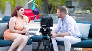 Extra-hot busty porn star Natasha Nice enjoys getting fucked in her ass during an interview