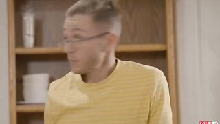 A hot MILF is getting fucked by two guys