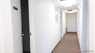 Nurse from an assisted living facility uses her ass to help a man cum