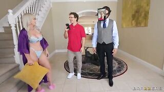 A man's wife fucks with another guy and swallows his cum