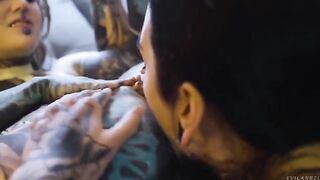 Girl fucked in her ass with a lesbian strap-on dildo
