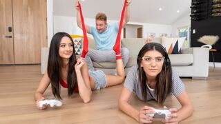 My boyfriend fucked me in his gamer room with roomies
