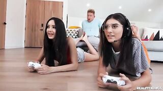 My boyfriend fucked me in his gamer room with roomies