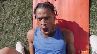A yogi guy fucks his girl in doggystyle directly on the street