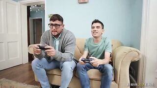 The husband came home and caught his wife with another man