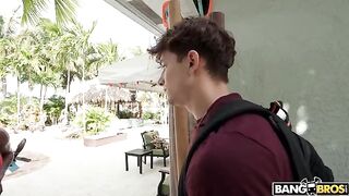 The stepson was measured for his ultimate size by a steamy stepmom