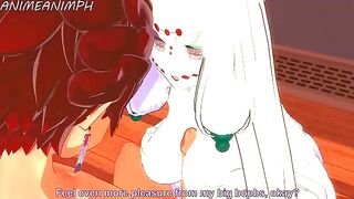 Spider Demon (Mother) from Demon Slayer fucks with Tanjiro Kamado in an uncensored 3D hentai