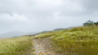Pinay has risky sex on the mountain top
