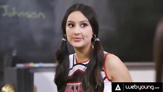 Cheerleader Eliza Ibarra gets wild with Kendra Spade and Vanna Bardot in detention