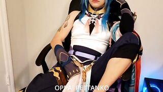 Cosplayer Xiao got caught masturbating by Zhongli in a steamy scene