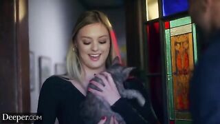 A hot girl is fucking with a man in a uniform, featuring Amber Moore