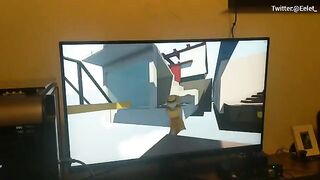A sexy challenge for gamers in a video game
