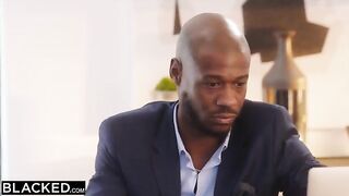 Petite bitch Liz Jordan gets her pussy filled with BBC in intense interracial action