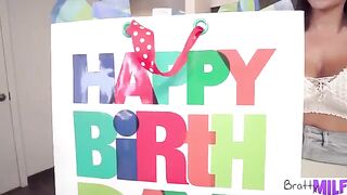 Busty Latina stepmom Victoria June gets her tight pussy railed on her birthday