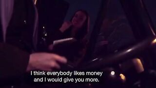 The guy finishes cum in the girl’s mouth