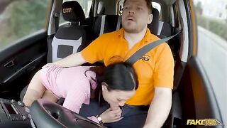 The girl got a little too close to her client in the car