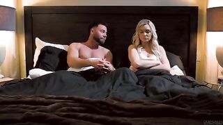 A night of passion with a girl on the bed is unforgettable