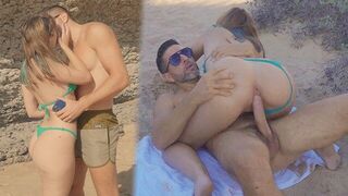 Pickup on the beach ends with a hot sex scene