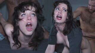 Slutty woman gets a mess on her face while getting fucked hard