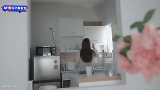 A cute girl offered a stranger to come in for tea, not suspecting anything