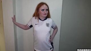 English football fan got fucked by a French guy in the hotel hallway for losing a bet