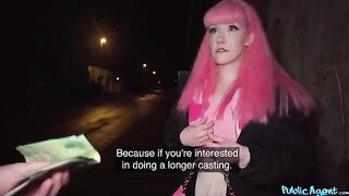 A cute girl was forced to make a blowjob to a man