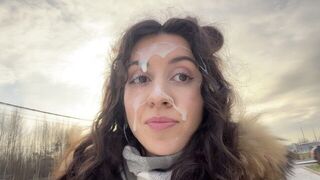 A challenge for the brave: to walk with semen on your face