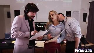 A girl in a cheap dress is looking for a trader to fuck with