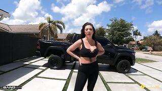 Why not have sex in the garage? The girl is open to new experiences