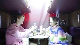 A girl had a good time in the compartment, it was great