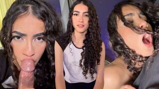 The cute Latina passionately has sex and swallows the semen