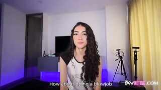 The cute Latina passionately has sex and swallows the semen