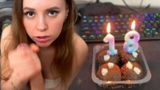 A girl received a hard cock as the best gift ever