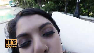 Petite teen Gina Valentina gets her asshole gapped in the morning after