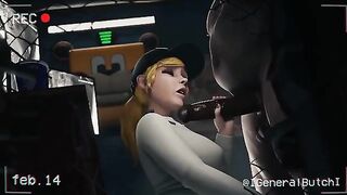 FNAF Security Breach Vanessa gets fucked in the office of a pizzeria