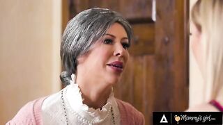 Hot cougar Alexis Fawx seduced her stepdaughter to fuck