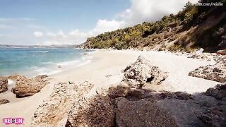 Wild sex on a nude beach is the best way to relax, especially with Reislin