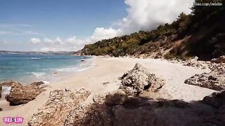 Wild sex on a nude beach is the best way to relax, especially with Reislin