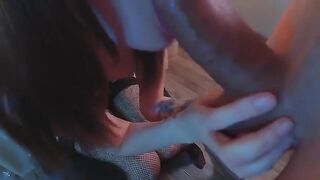 A beautiful and perfect girl has anal sex with a man with a fat cock