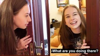 Every evening he stops by to visit his neighbor, a stunning teen