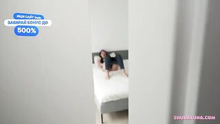 One cock but a lot of fun with a sexy brunette babe