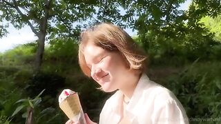 Don't lick the ice cream, suck my dick instead. A refreshing offer!