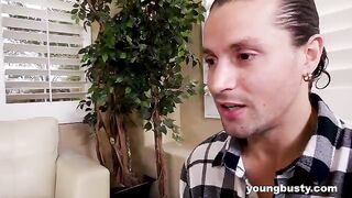 A guy checked the effectiveness of a tongue on the nipples