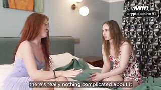 Two girlfriends won’t miss a chance to have fun with a guy in a steamy threesome