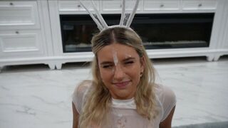 Girl decorated her face for the party, got a huge facial
