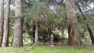 A forest is the perfect place for old pervert to fuck