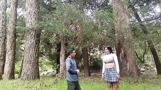 A forest is the perfect place for old pervert to fuck