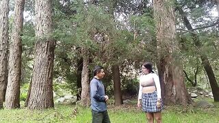 A forest is the perfect place for old pervert to fuck