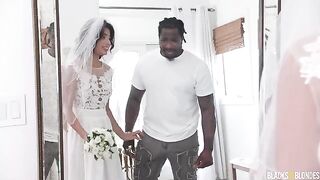 The bride chose a husband not only for his impressive attributes